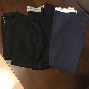Boys 10/12 long underwear. 2 pants, 1 longsleeve